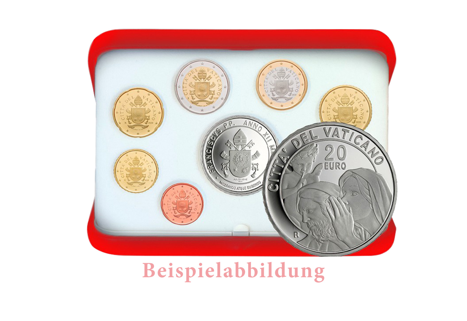 Kursmünzensatz 2025 Vatikan PP inkl. 20 Euro Silbermünze
