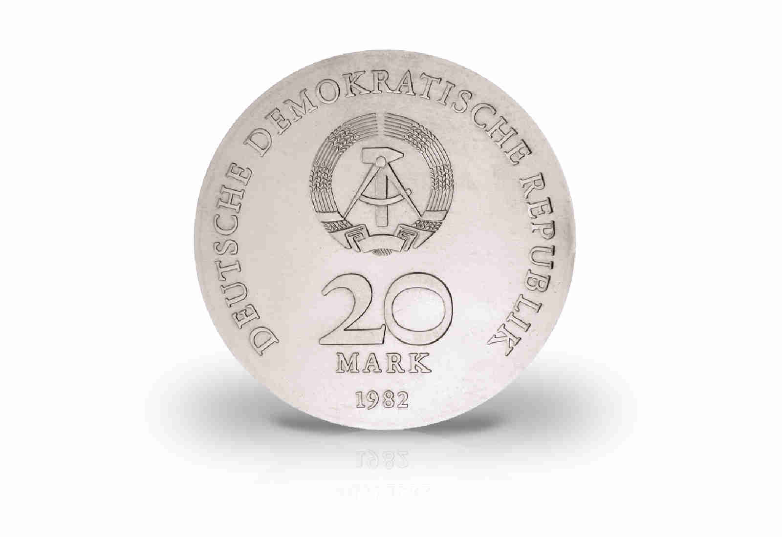 DDR 20 Mark Gedenkmünze 1982 Clara Zetkin