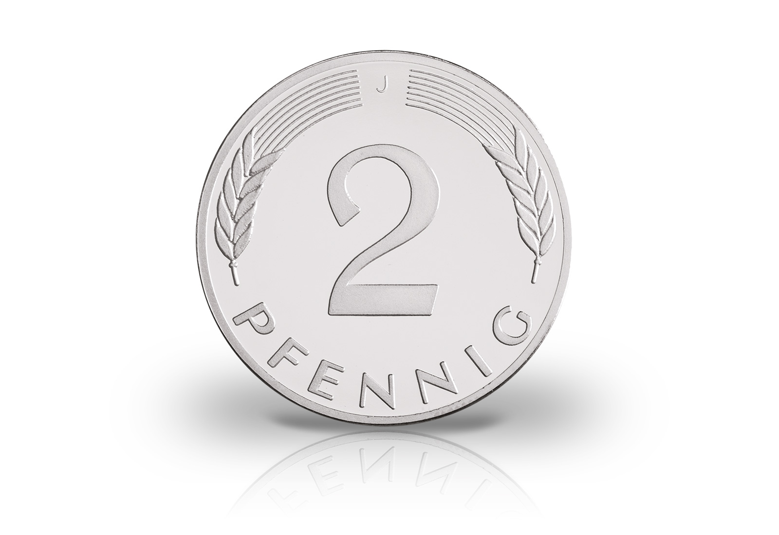 2 Pfennig 1969 J Neuprägung mit Feinsilberauflage