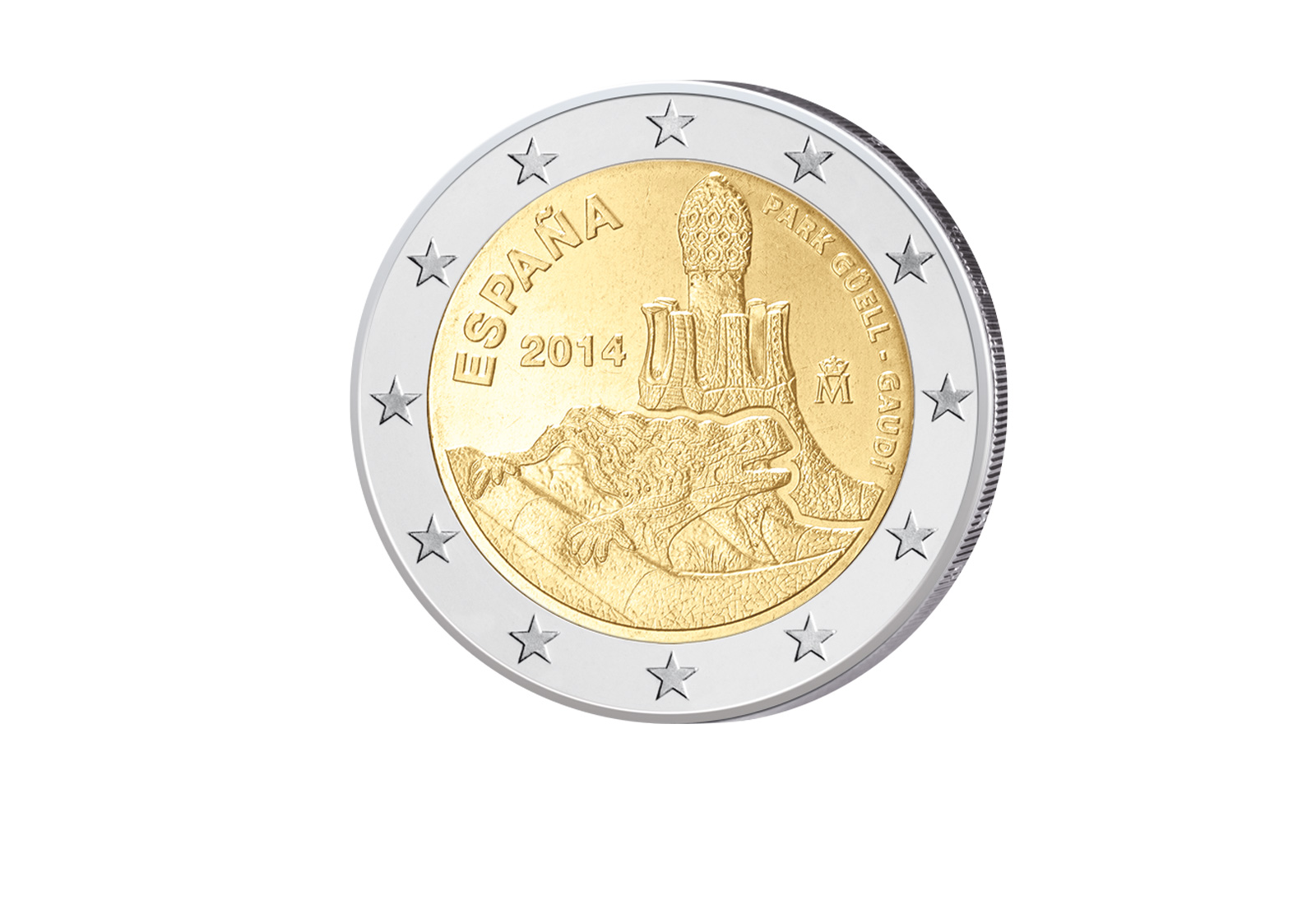2 Euro 2014 Spanien Gaudi Park Güell