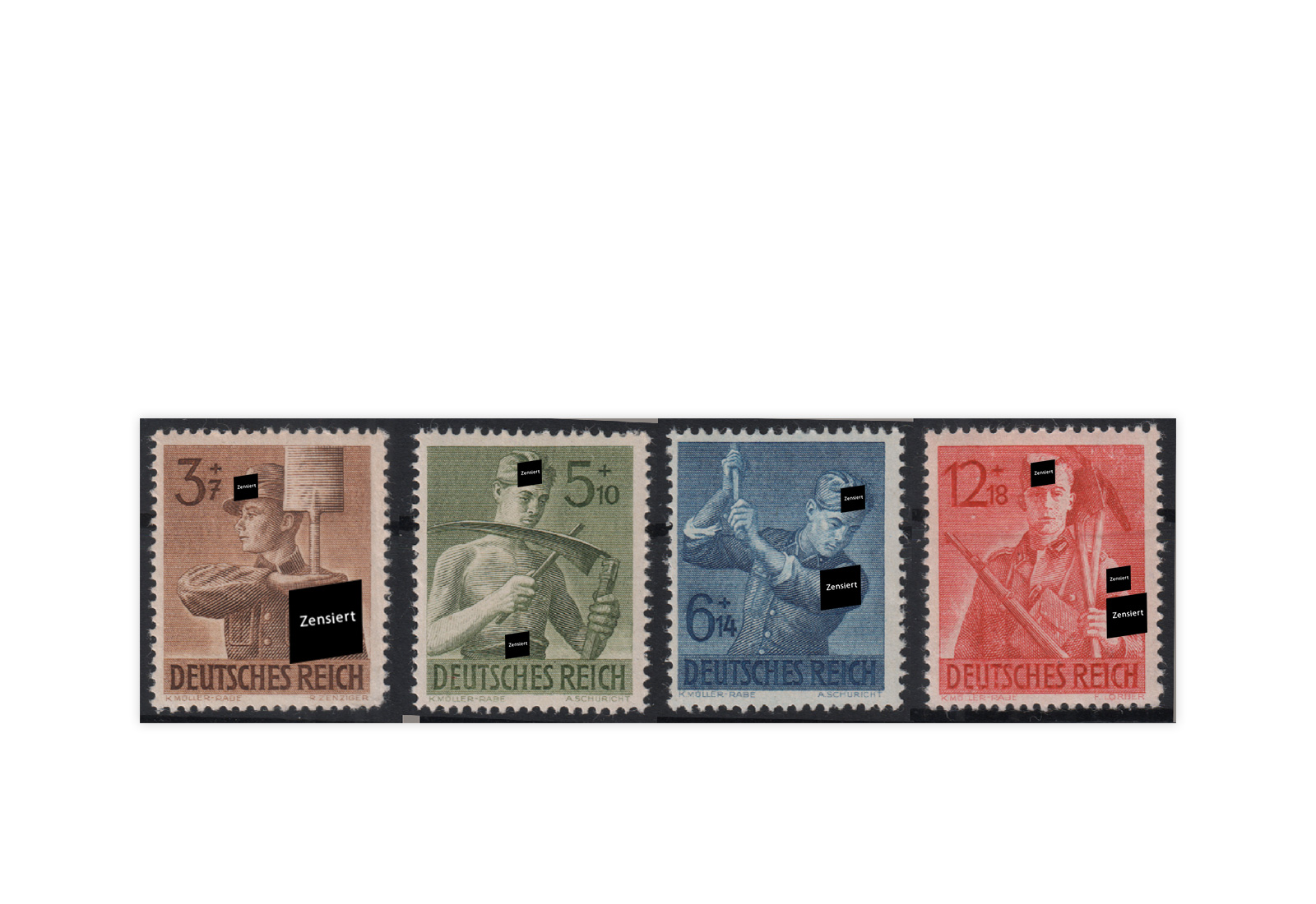 Deutsches Reich Mi.Nr. 850-53 **