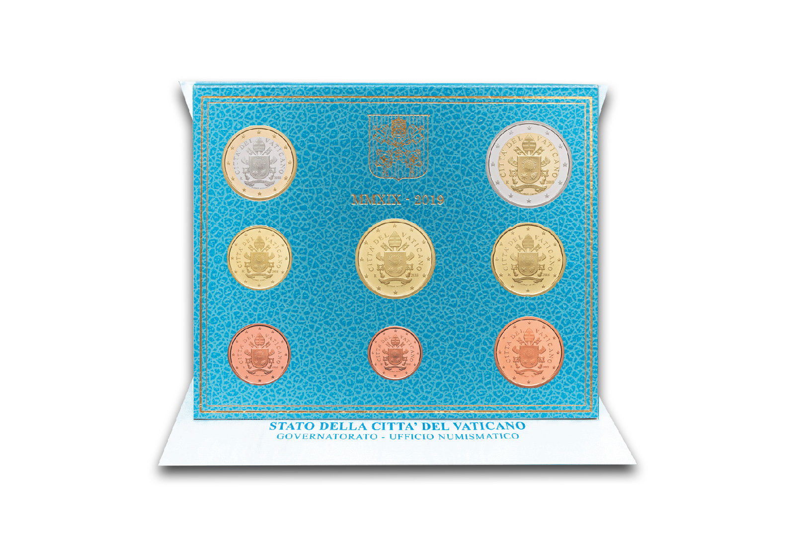 Kursmünzensatz 2019 Vatikan st im Blister