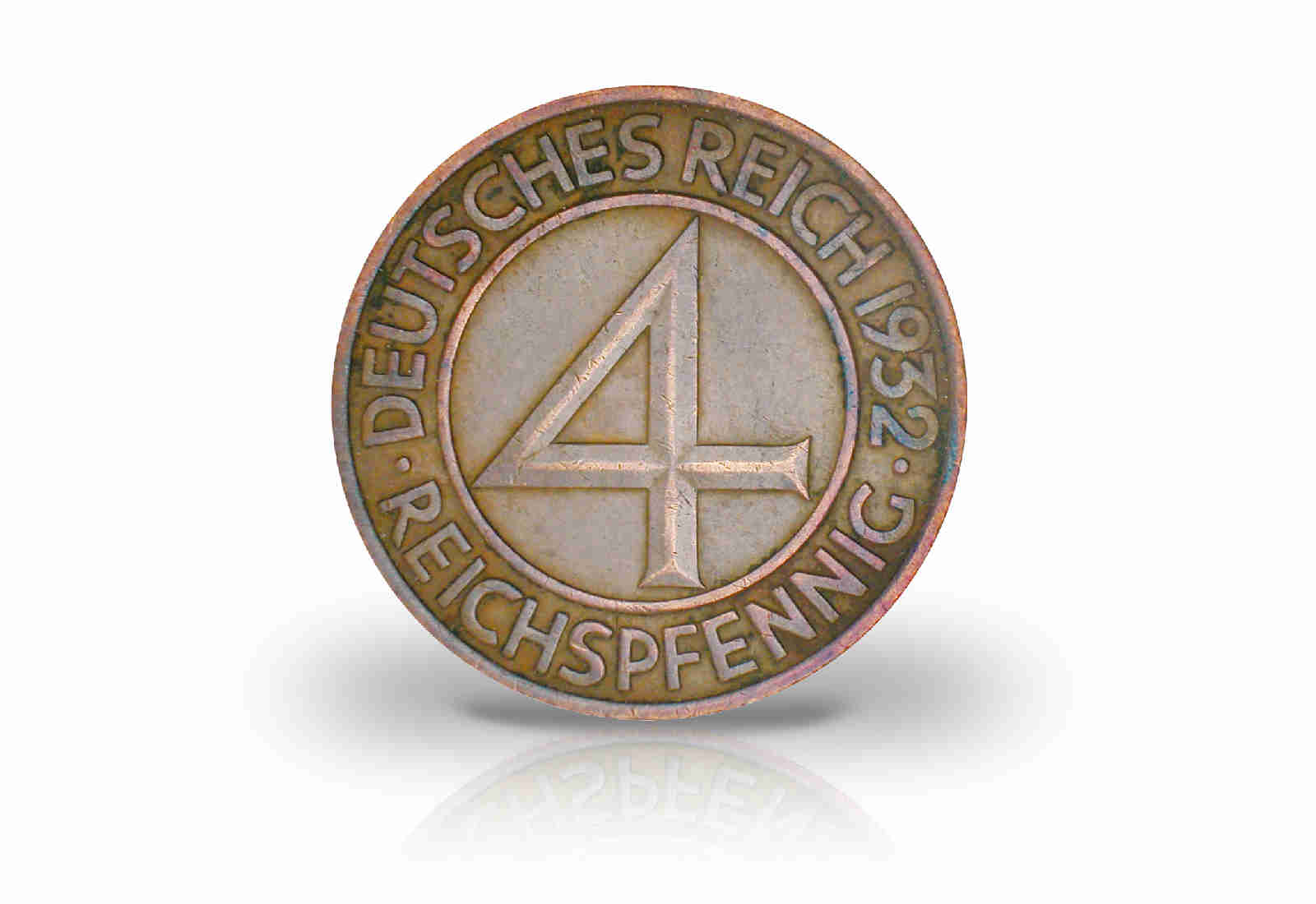 4 Pfennig 1932 Weimarer Republik Brüningtaler Prägestätte J Jaeger-Nr. 315