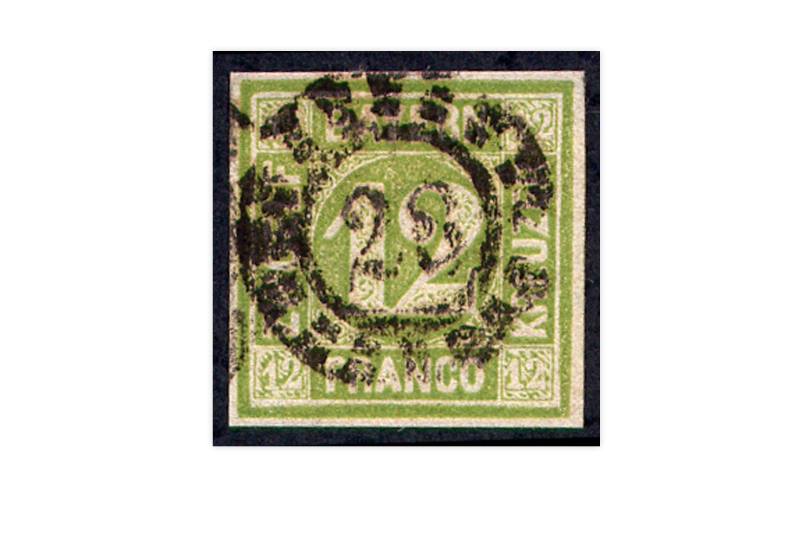Briefmarke Altdeutschland Bayern Freimarke 1862 Michel-Nr. 12 gestempelt