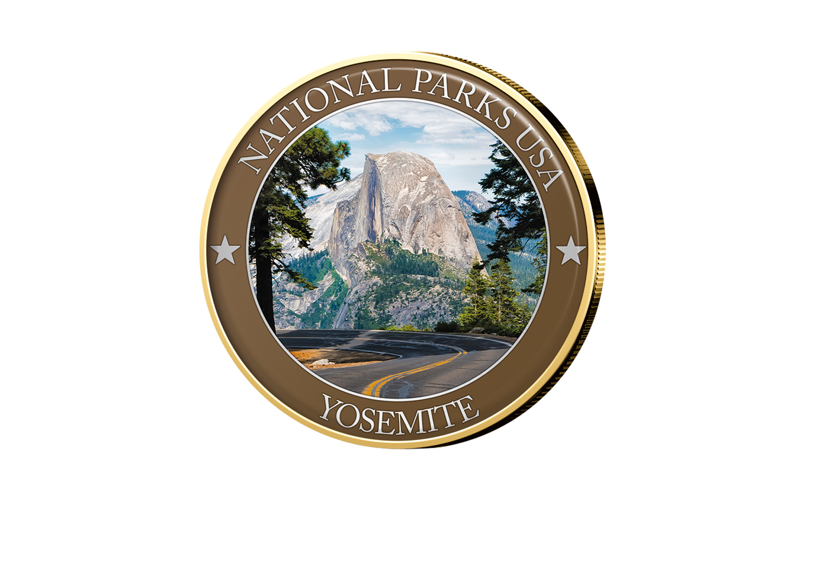 1/2 Dollar USA Yosemite Serie National Parks USA mit Farbapplikation
