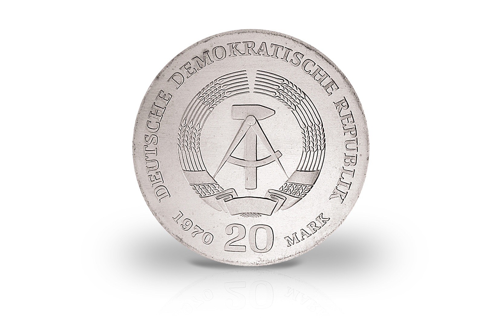 20 Mark Gedenkmünze 1970 DDR Friedrich Engels Jaeger-Nr. 1529