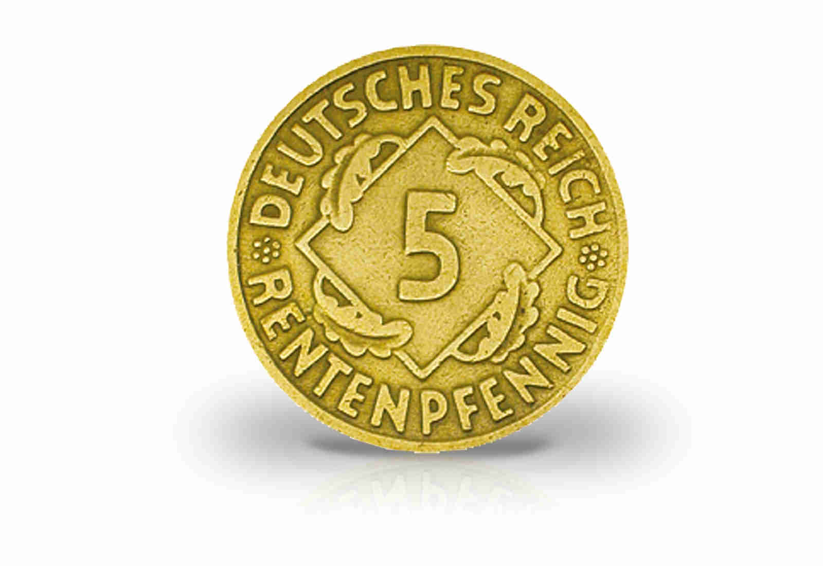 5 Rentenpfennig 1923-1924 Weimarer Republik Jaeger-Nr. 308
