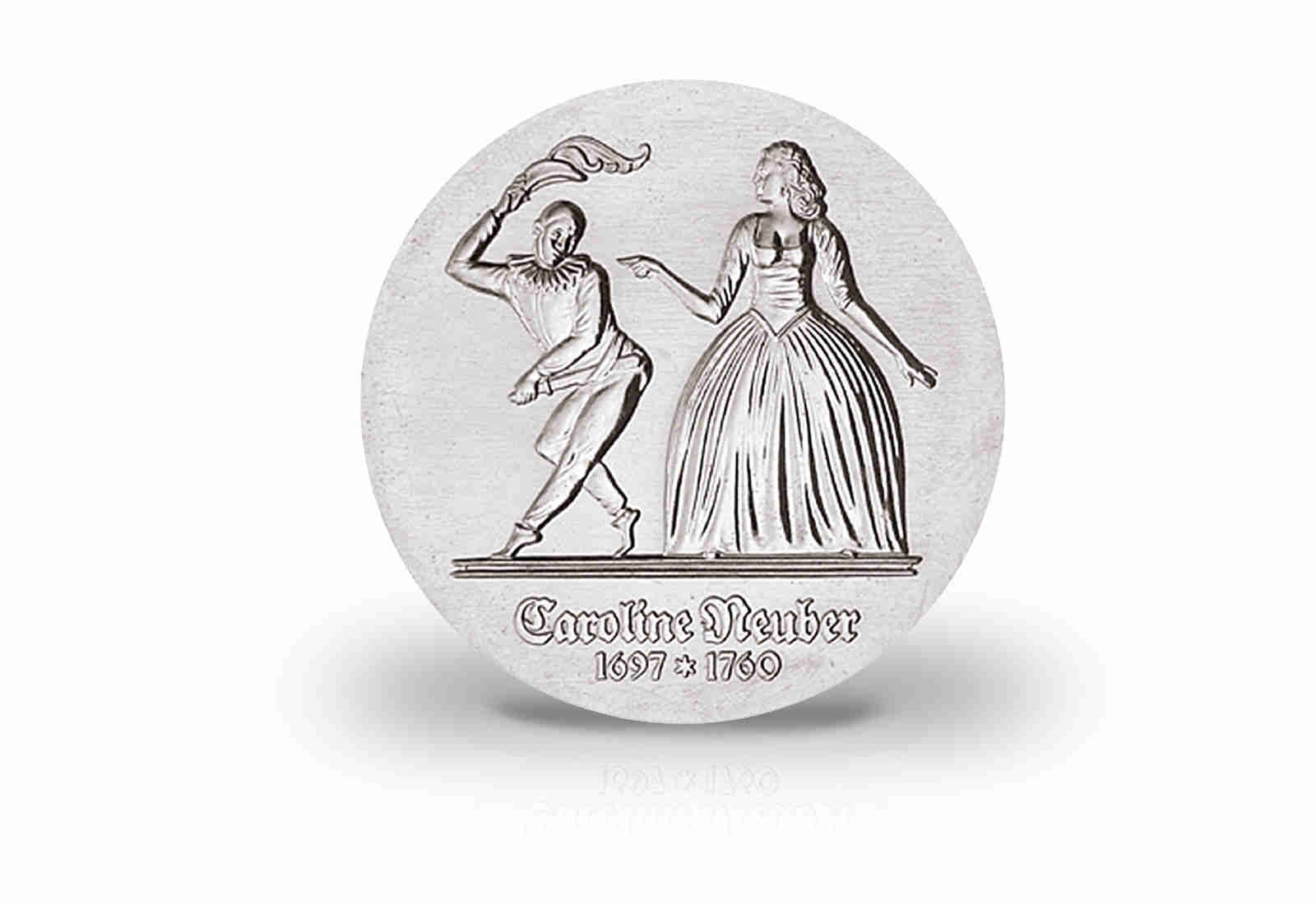 5 Mark Gedenkmünze 1985 DDR Caroline Neuber Jaeger-Nr. 1604