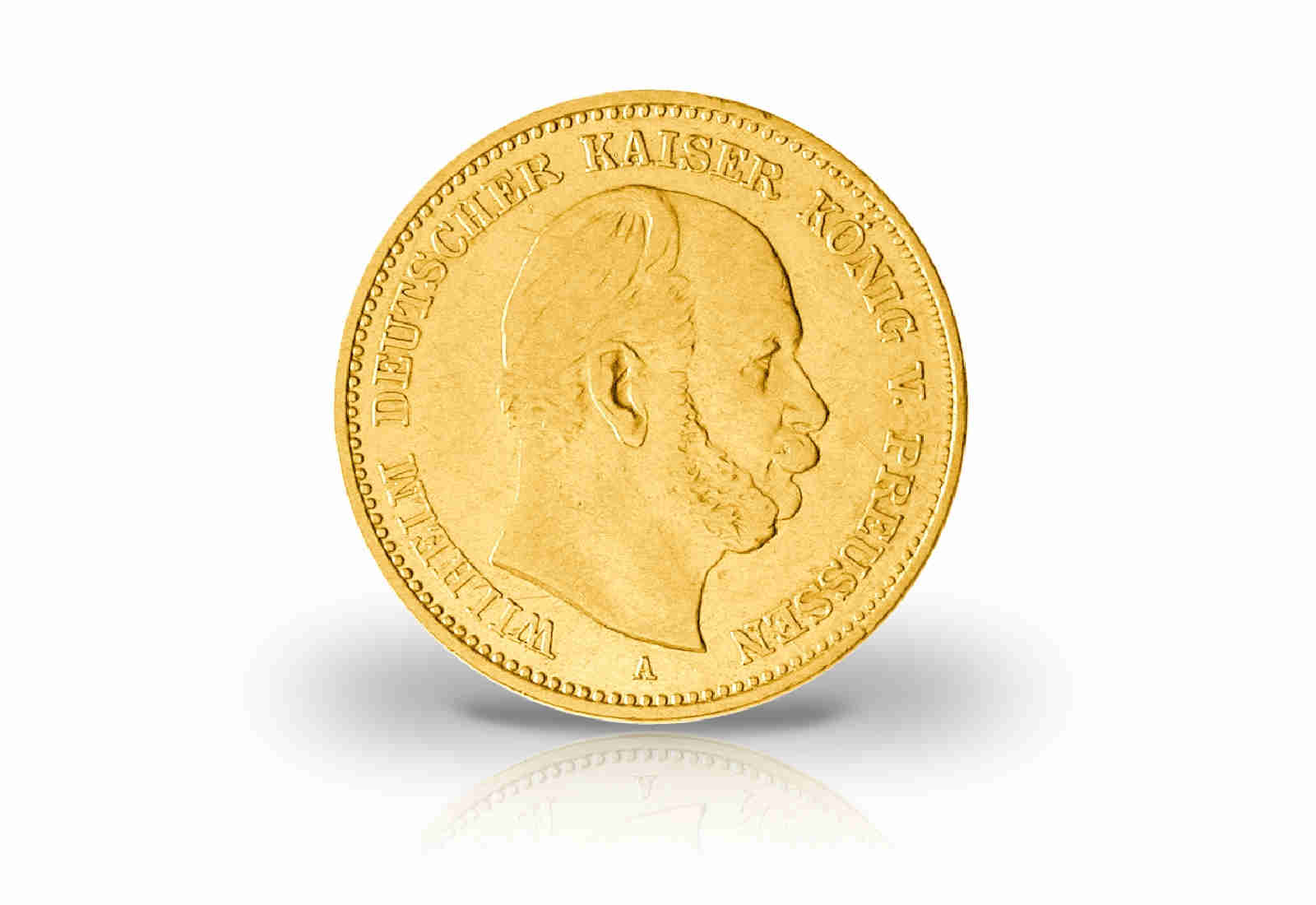 5 Mark Goldmünze 1877-1878 Deutsches Kaiserreich Preußen Kaiser Wilhelm I. Jaeger-Nr. 244