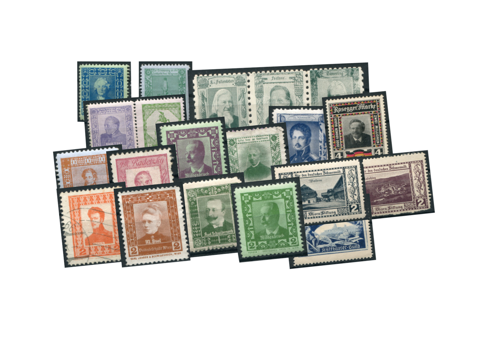 Briefmarken Deutsches Reich 1900-1930 verschiedene Reklamemarken ungebraucht