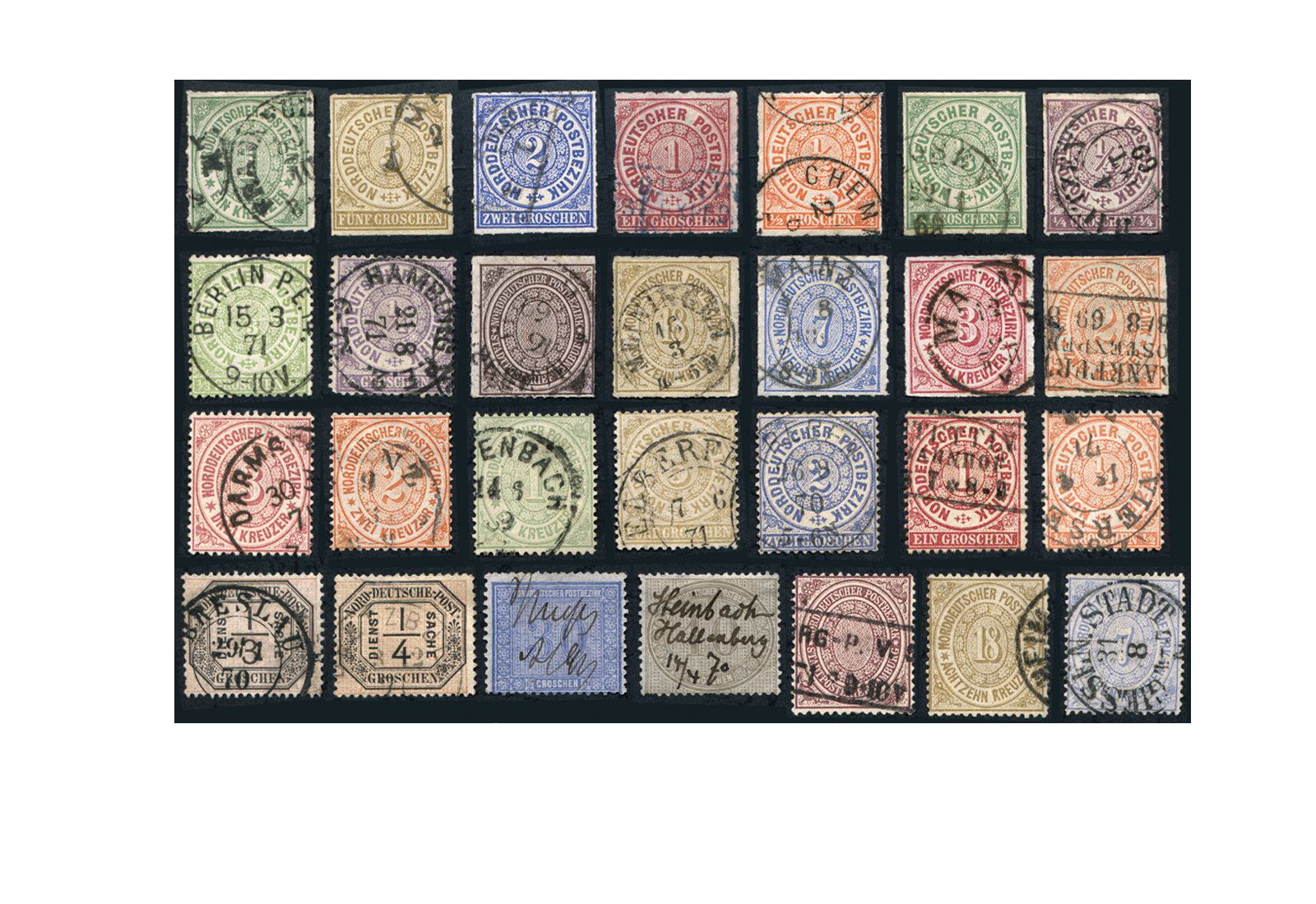 Briefmarke NDP Mi-Nr. 1-26 gest. ohne Mi-Nr. 23
