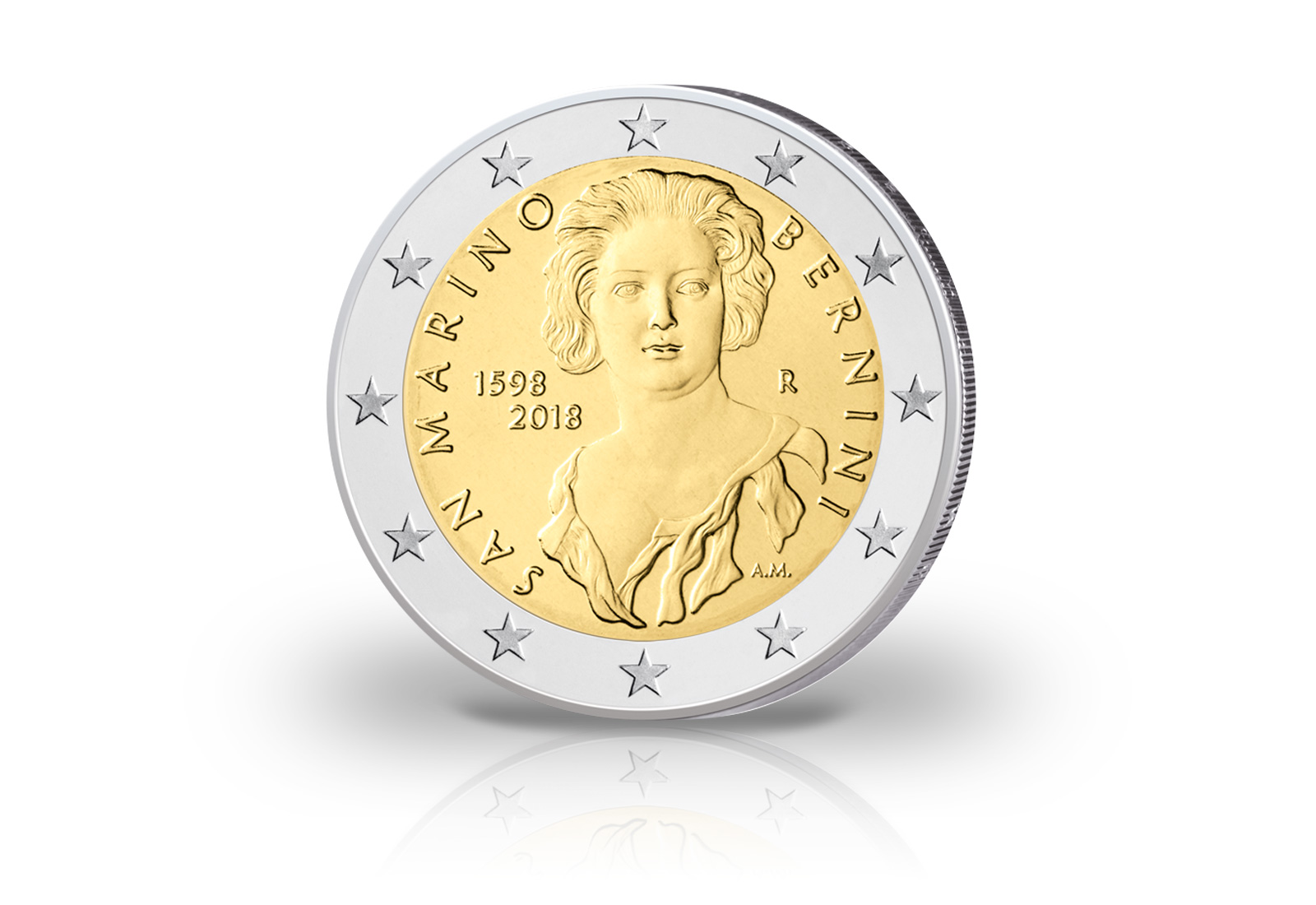 2 Euro 2018 San Marino 420. Geburtstag von Gian Lorenzo Bernini st im Blister