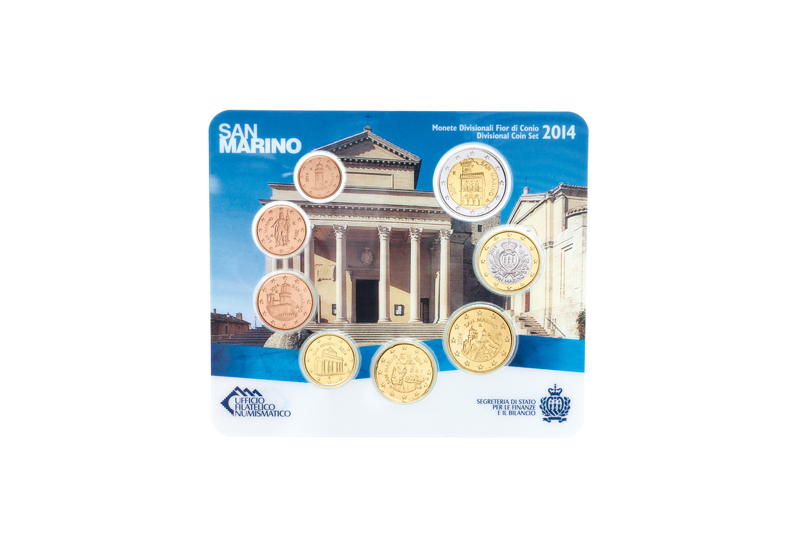Kursmünzensatz 2014 San Marino st im Blister