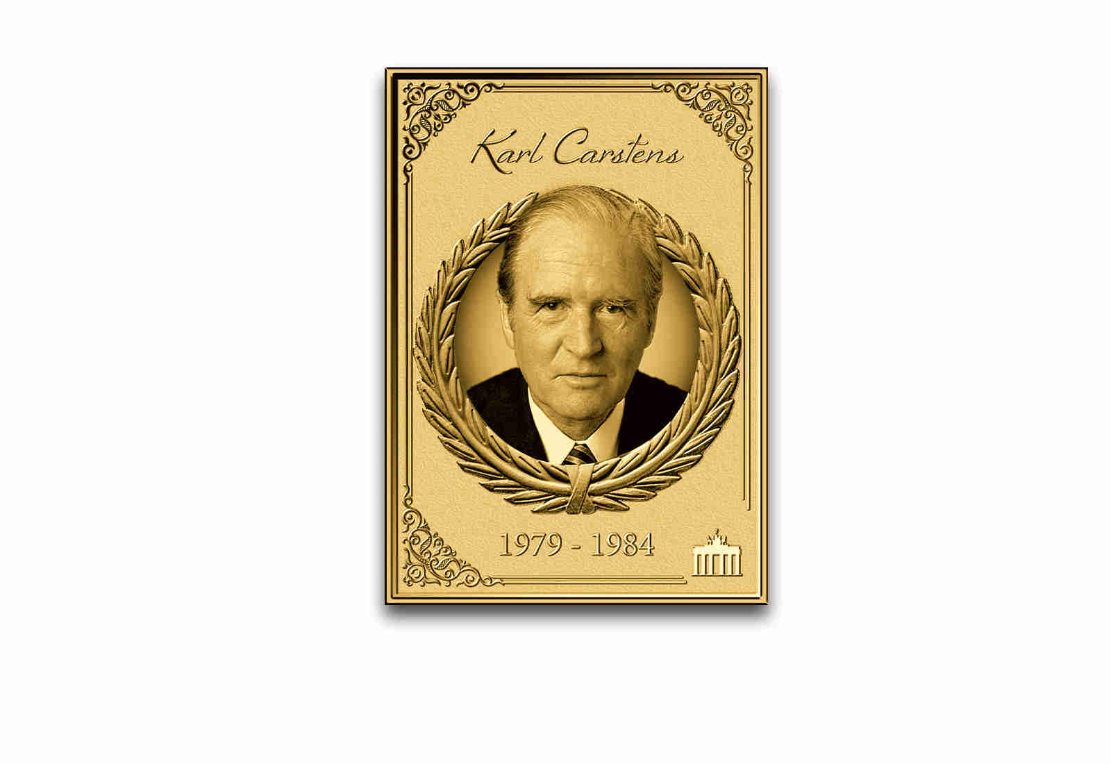 Goldmünzbarren Bundespräsident Karl Carstens 999/1000 Gold