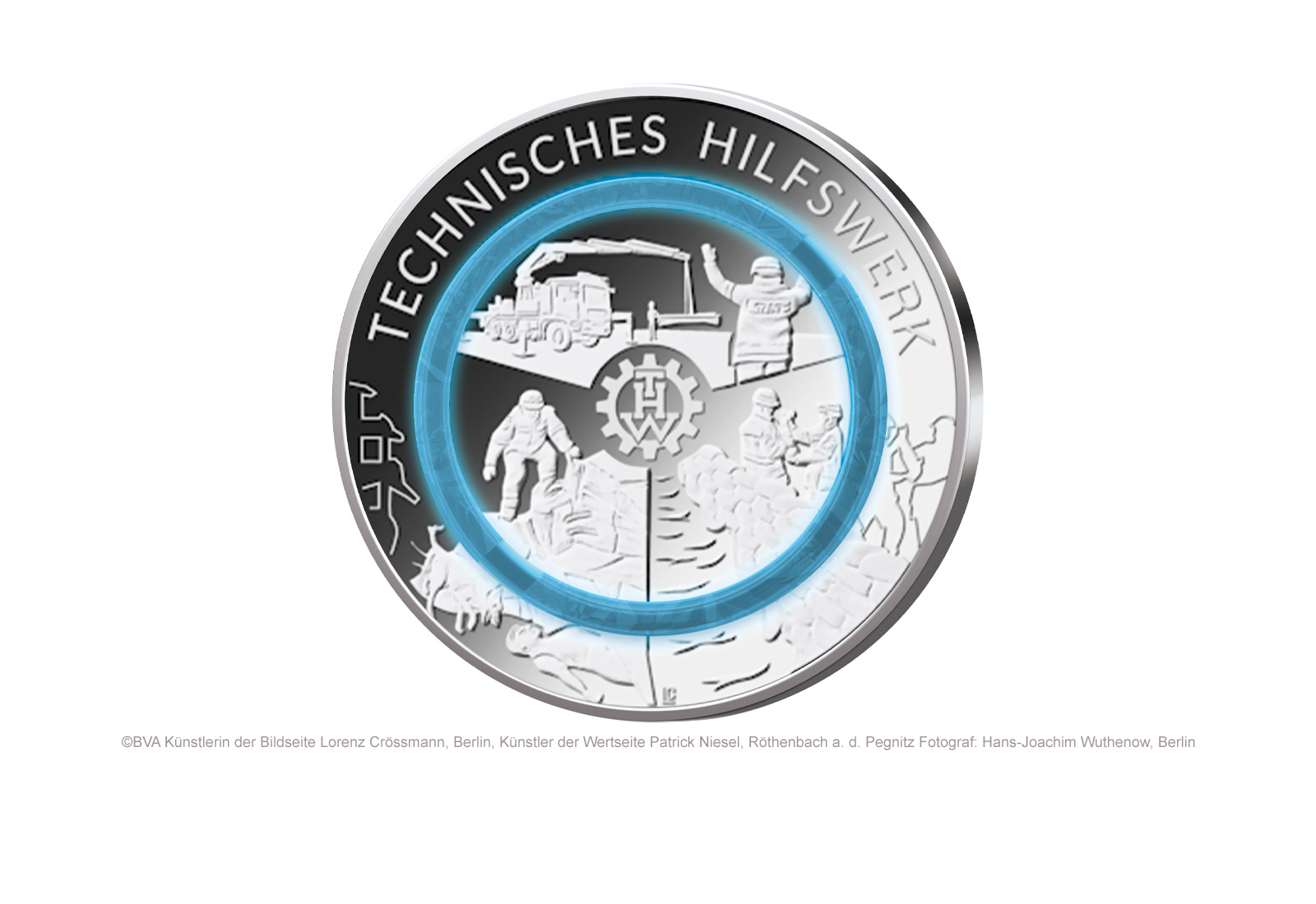10 Euro 2025 Deutschland Technisches Hilfswerk PP Prägestätte u. Wahl