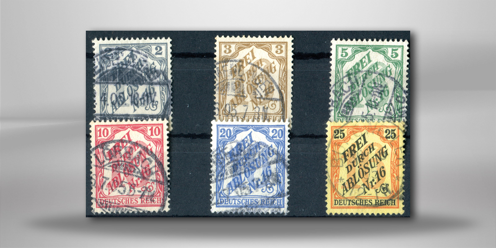 Deutsches Reich Dienstmarken 9-15 gestempelt