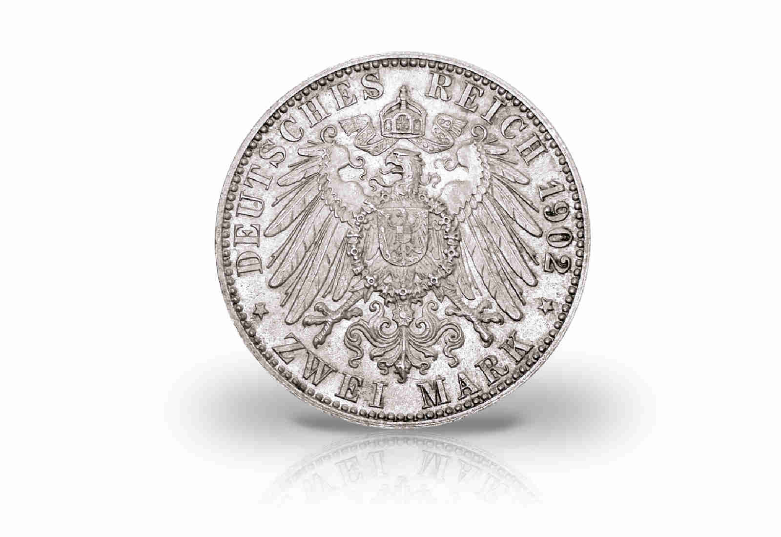 2 Mark 1902 Deutsches Kaiserreich Baden Friedrich I. Regierungsjub. Jaeger 30