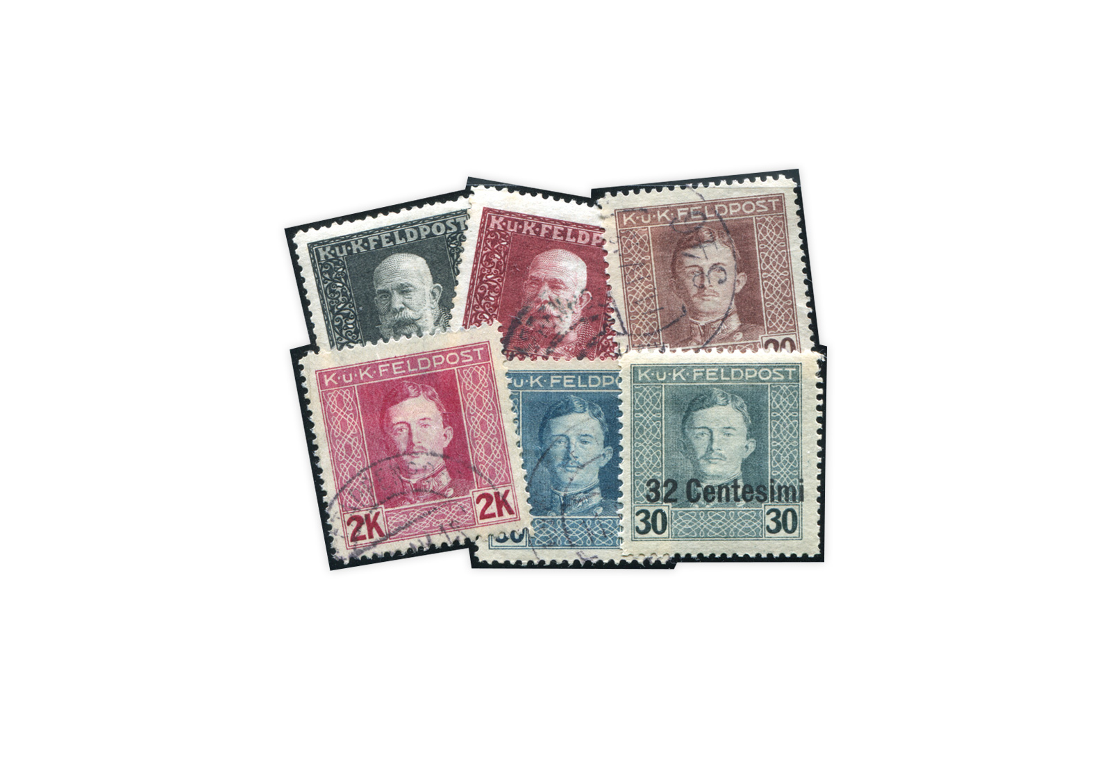 Briefmarken Österreich Feldpost I. Weltkrieg postfrisch und gestempelt