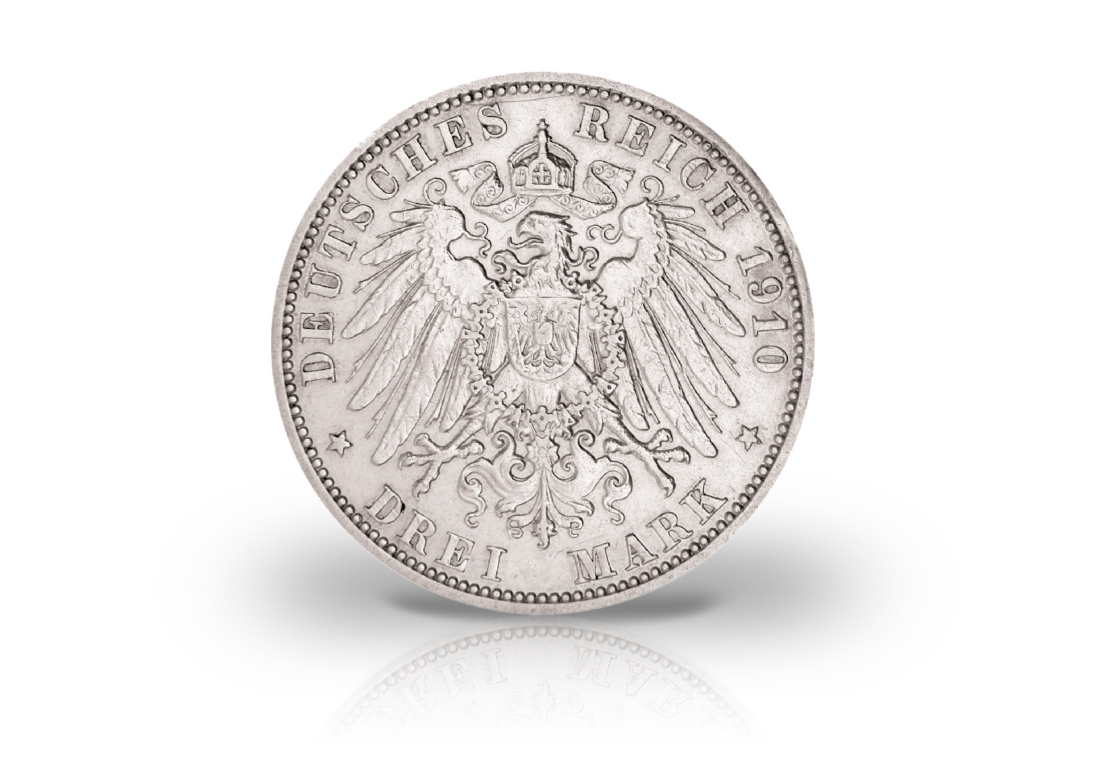 3 Mark 1908-1914 Deutsches Kaiserreich Lübeck Wappen Jaeger-Nr. 82