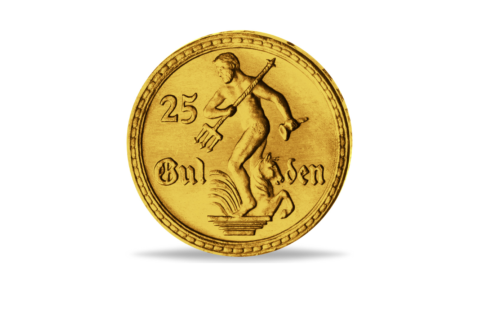 25 Gulden 1923 Danzig Wappen Neptun Jaeger Nr. D10