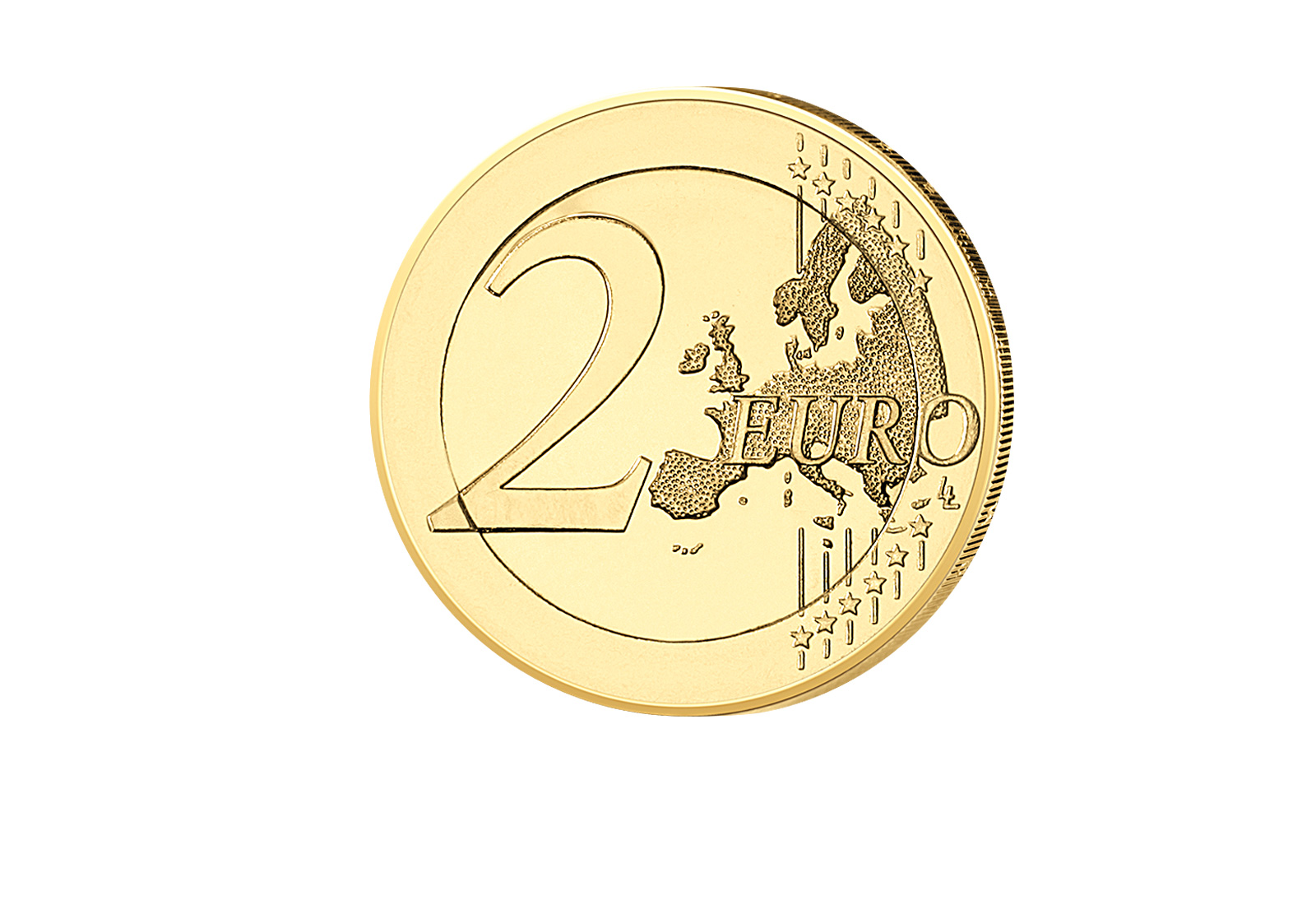 2 Euro mit Farbapplikation Geschenk Vatertag