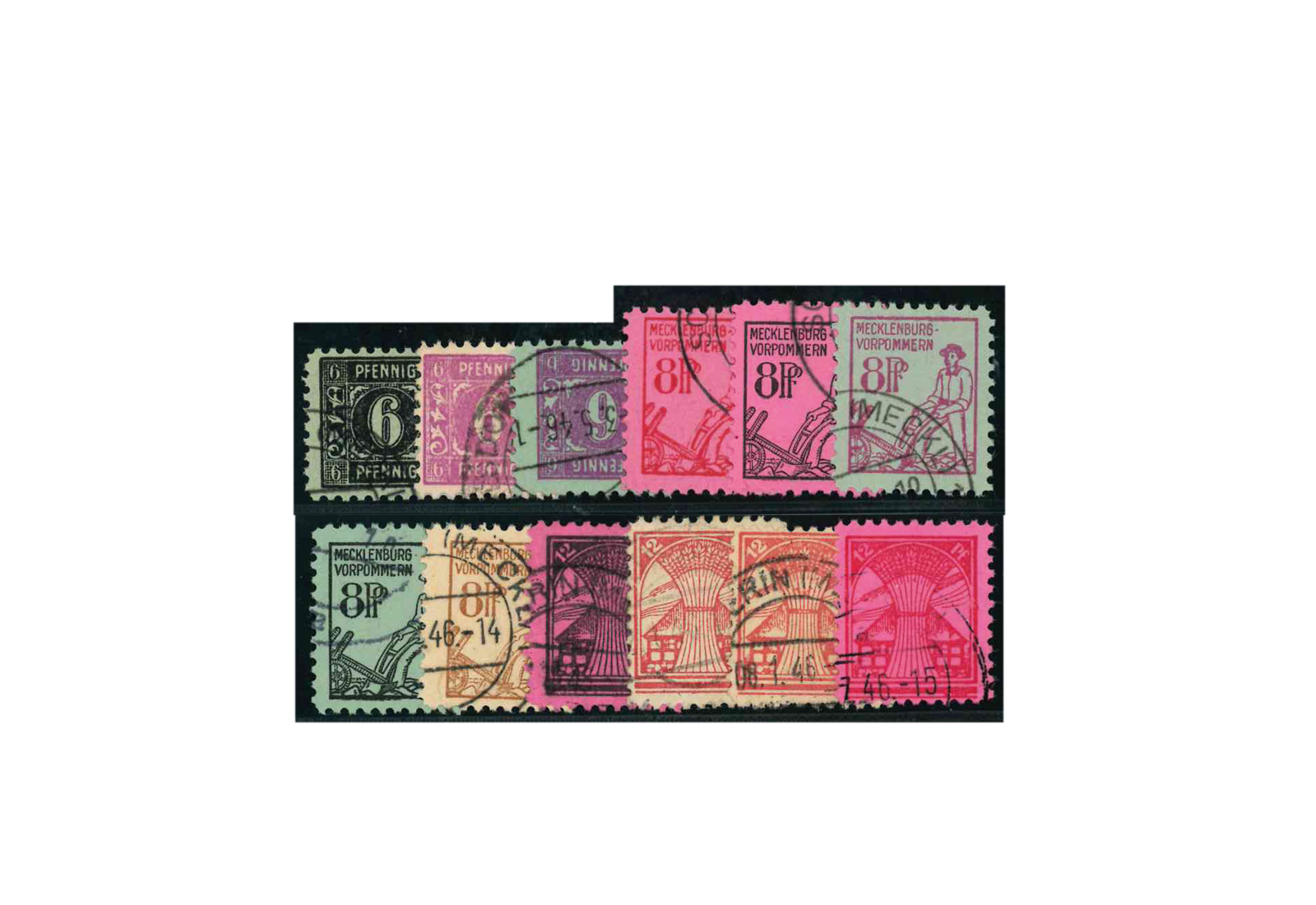 Sowjetische Besatzungszone Michel-Nr. 8/19 gestempelt