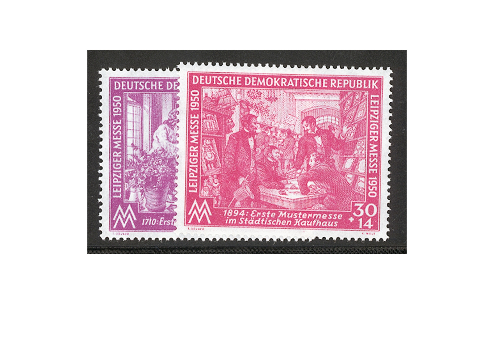 Briefmarke DDR Leipziger Frühjahrsmesse 1950 Michel-Nr. 248-249 postfrisch