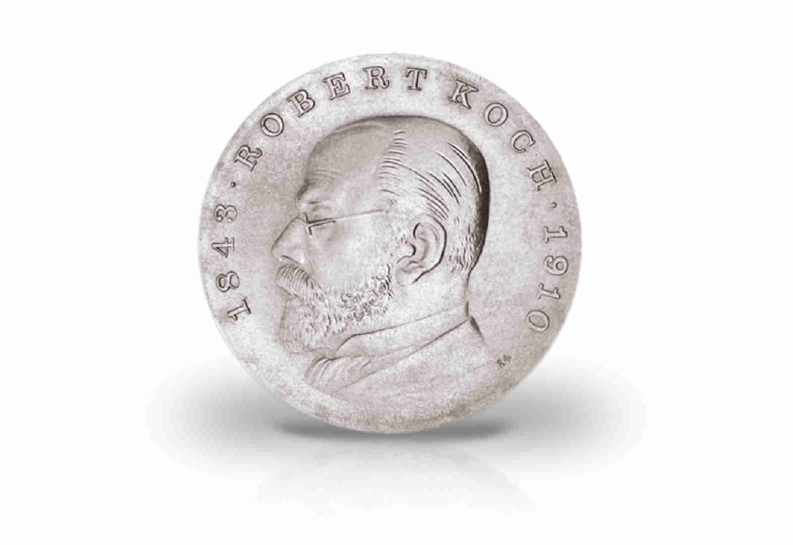 5 Mark Gedenkmünze 1968 DDR Robert Koch Jaeger-Nr. 1522
