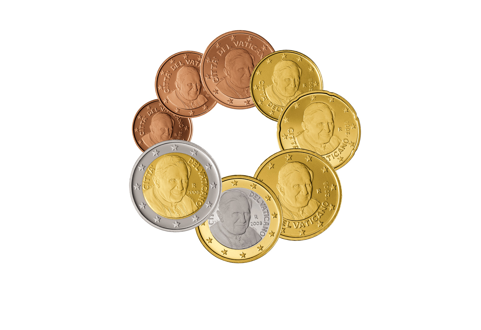 Vatikan Kursmünzensatz 2008 st