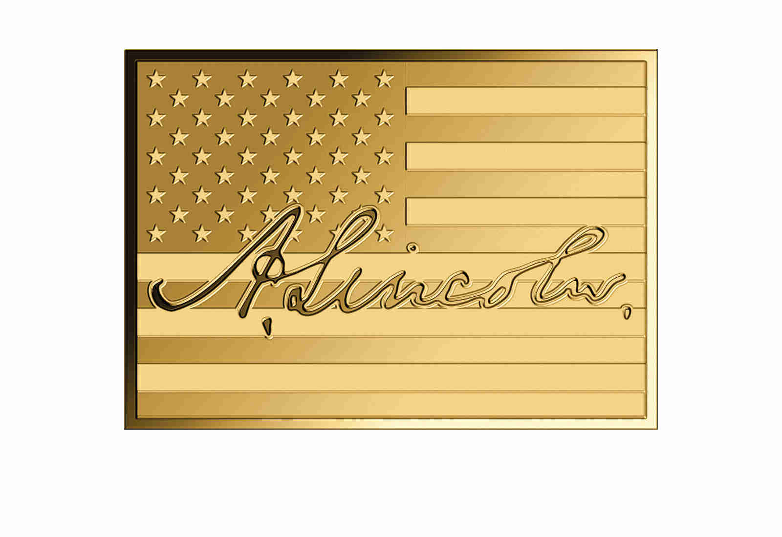 Goldcard Motiv Abraham Lincoln mit 999/1000 Golausgabe