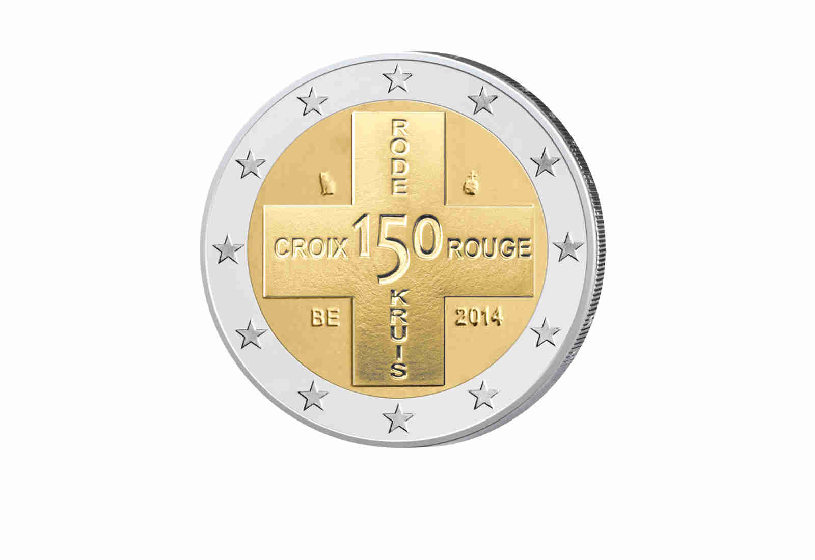 2 Euro 2014 Belgien 150 Jahres Rotes Kreuz st in Coincard