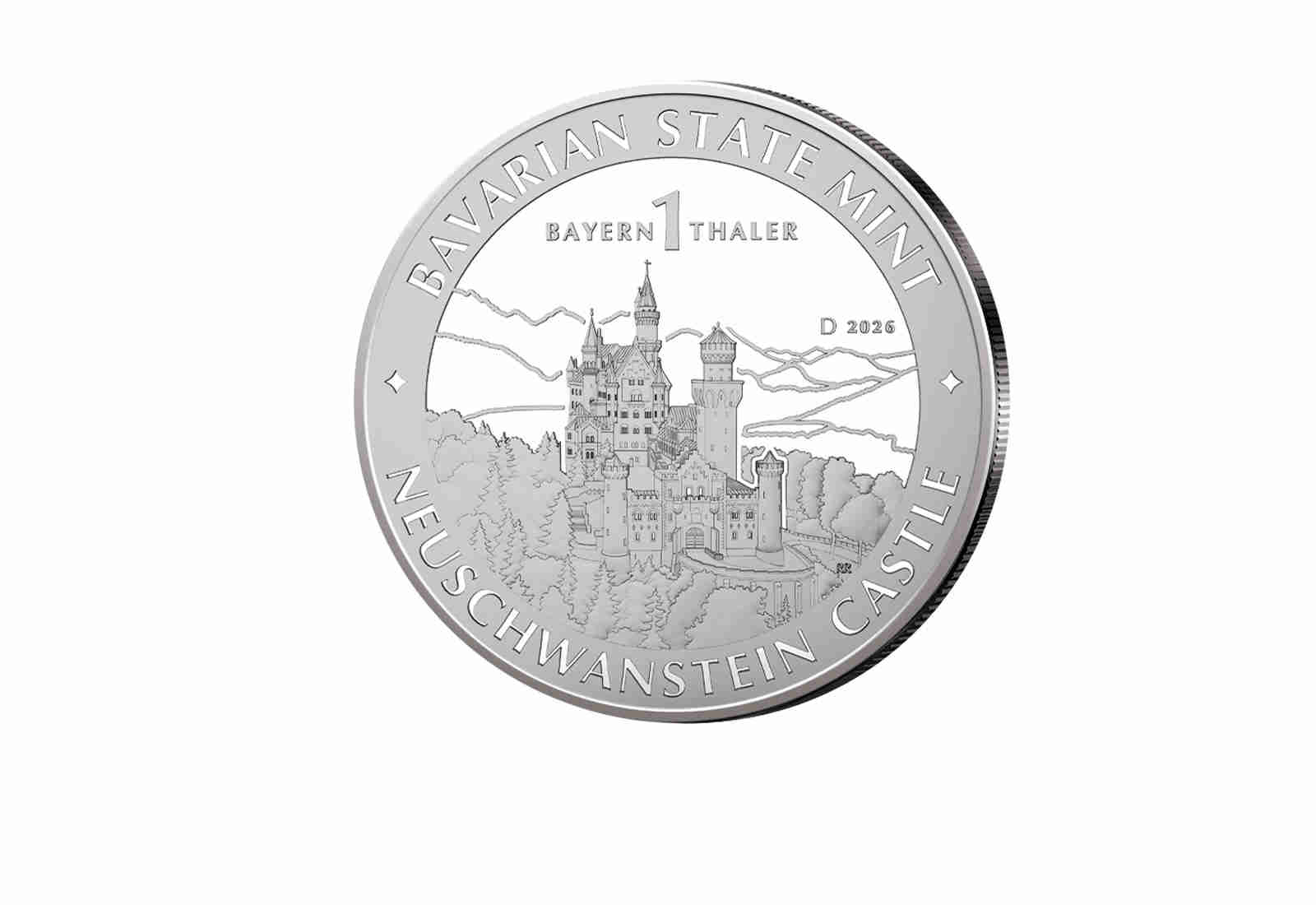 Silbermünze 1 oz 1 Bayern Thaler 2026 Schloss Neuschwanstein st