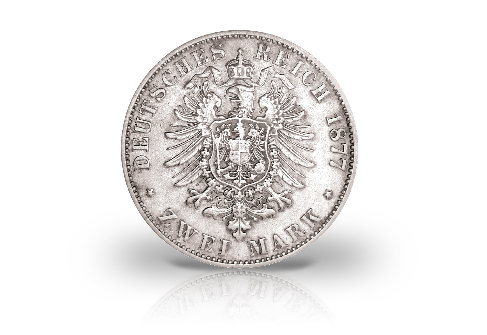 2 Mark 1877 Deutsches Kaiserreich Reuss Fürst Heinrich XXII. Jaeger-Nr. 166