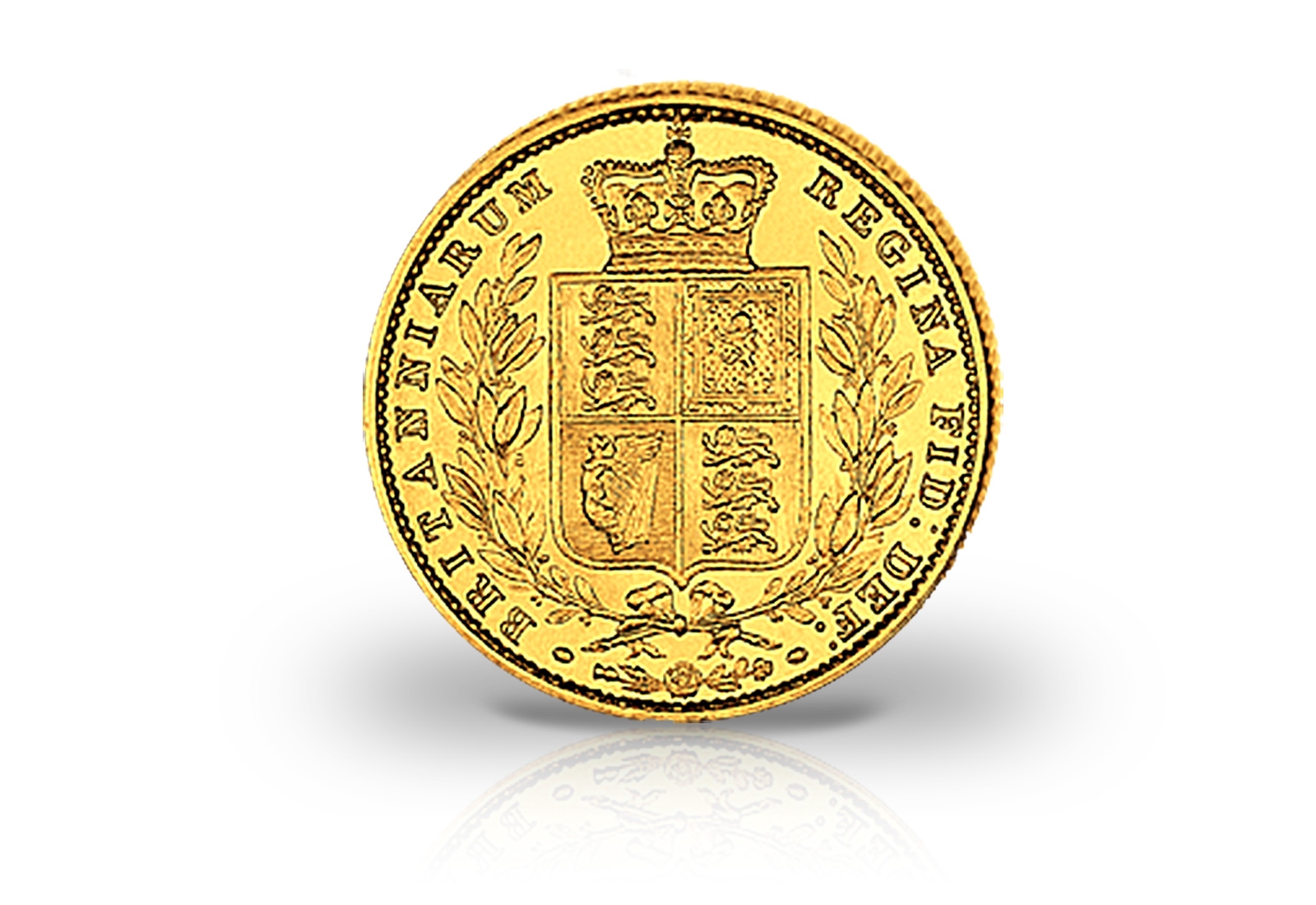 1 Sovereign Goldmünze 1838 - 1872 Großbritannien Victoria mit Wappen