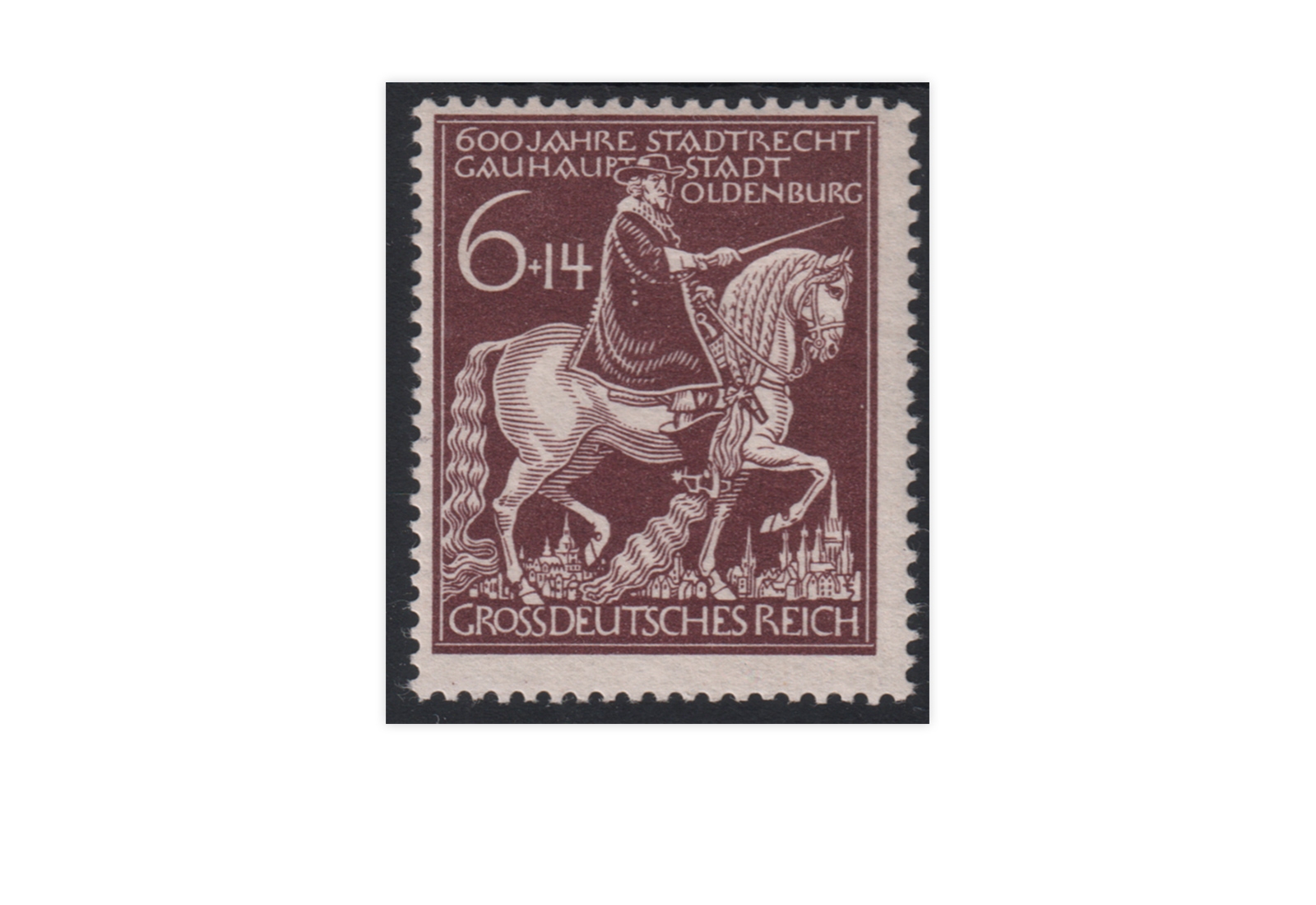 Briefmarken Deutsches Reich 600. Jahrestag der Verleihung der Stadtrechte an Oldenburg 1945 Michel-Nr. 907 postfrisch