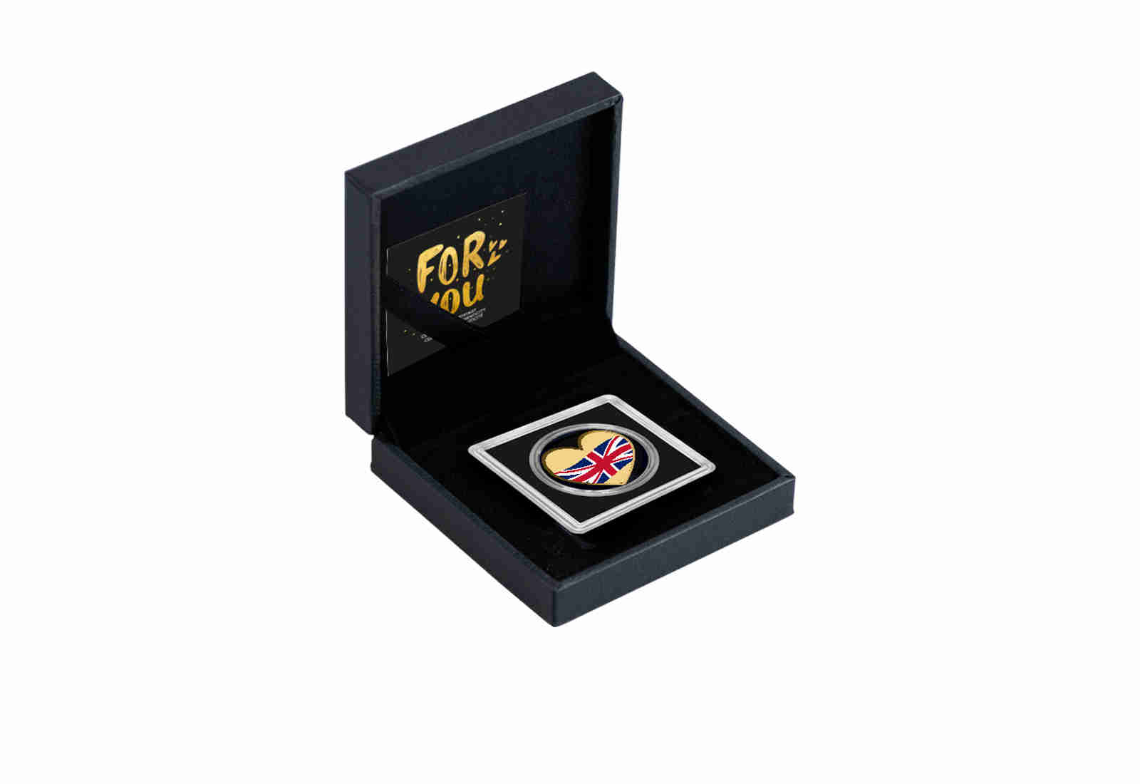 Goldmünze Motiv "Ein Herz für UK" 999/1000 Gold im Geschenketui