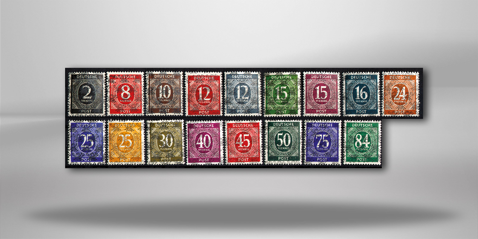 Bizone Michel-Nr. 52/68 I postfrisch geprüft Bandaufdruck