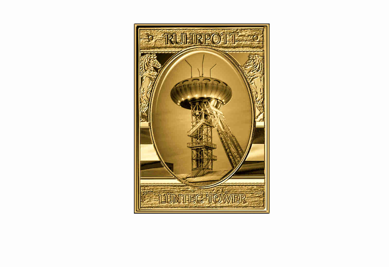 Goldbarren Lüntec-Tower - NRW Ruhrpott 999/1000 Gold