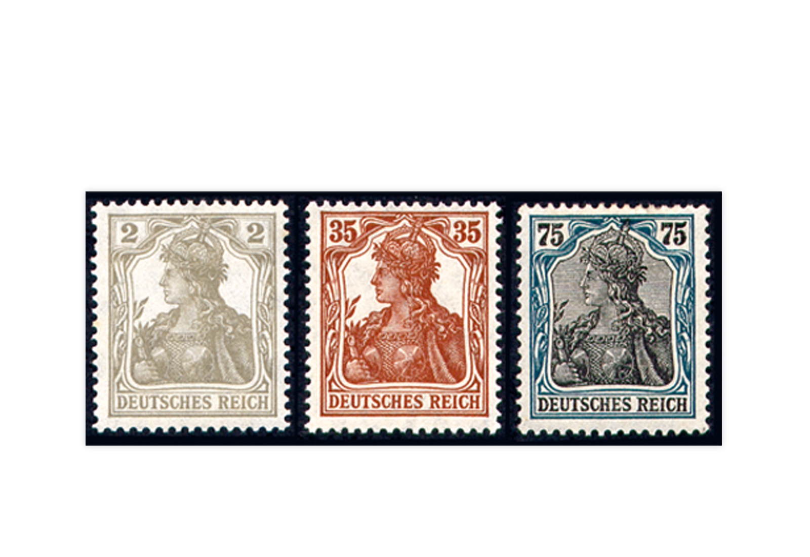 Briefmarken Deutsches Reich Germania 1917/1918 Michel-Nr. 102/104 postfrisch