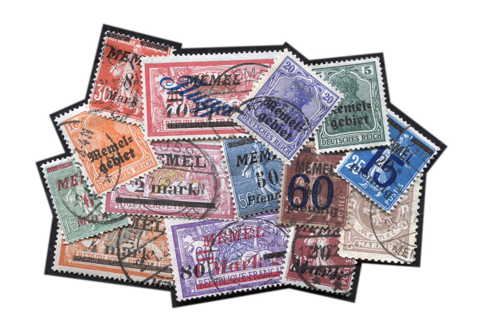 Memelgebiet 1920-1923 postfrisch und gestempelt