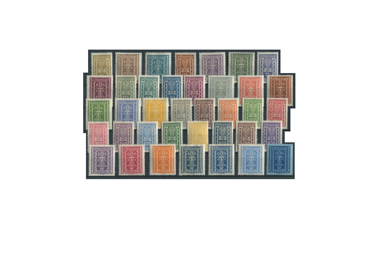 Österreich Mi.Nr. 360/397 Falz Freimarken 38 Werte