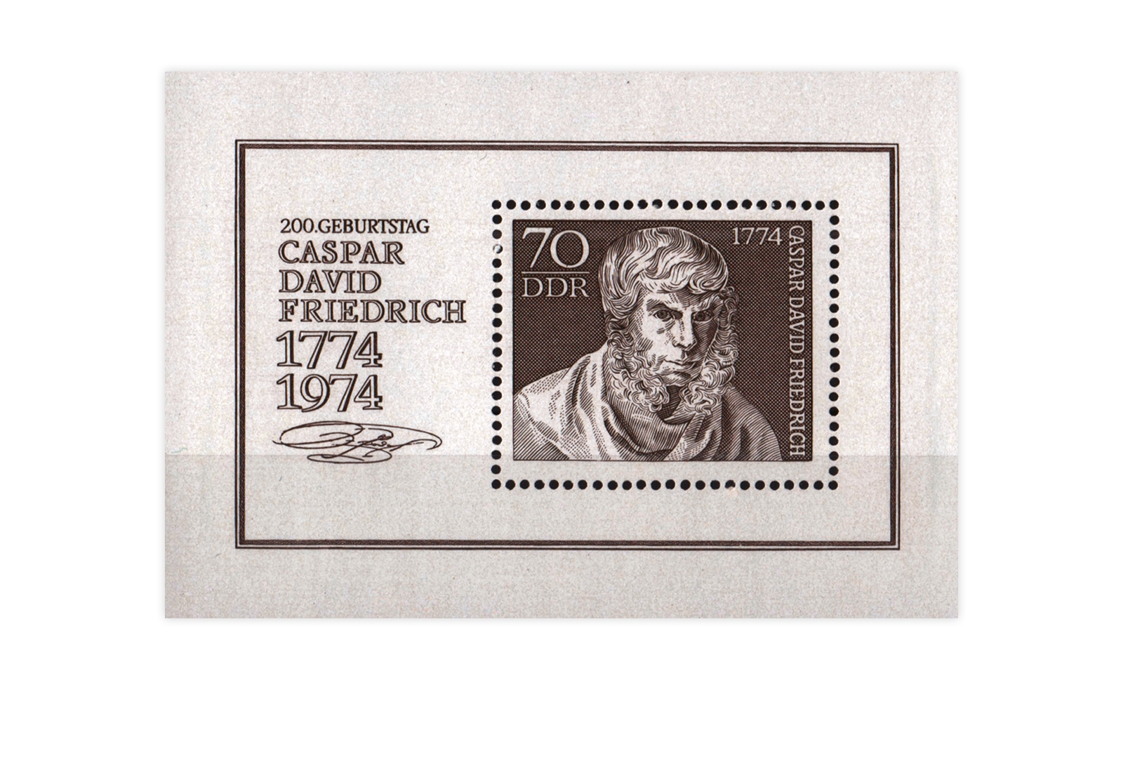 DDR Block 40 Caspar David Friedrich 1974 postfrisch