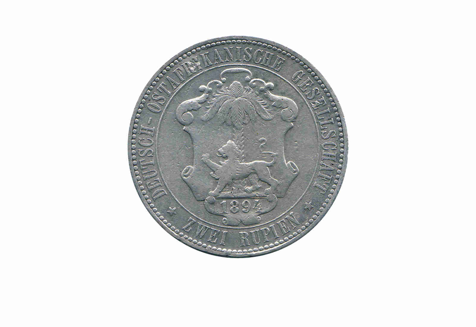 2 Rupien Deutschland-Ostafrika 1893 - 1894 Jaeger-Nr. 714