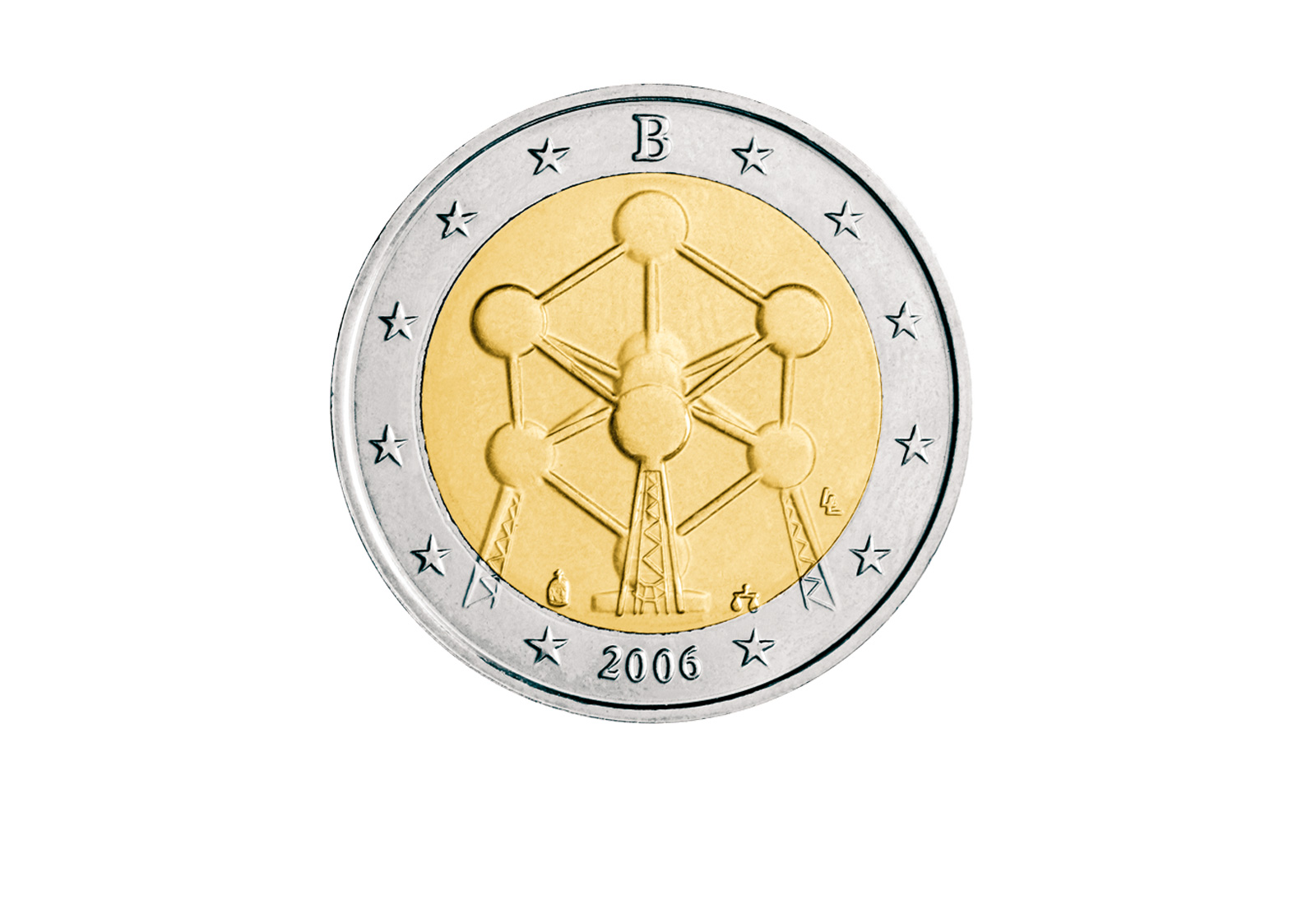2 Euro 2006 Belgien Atomium bfr.