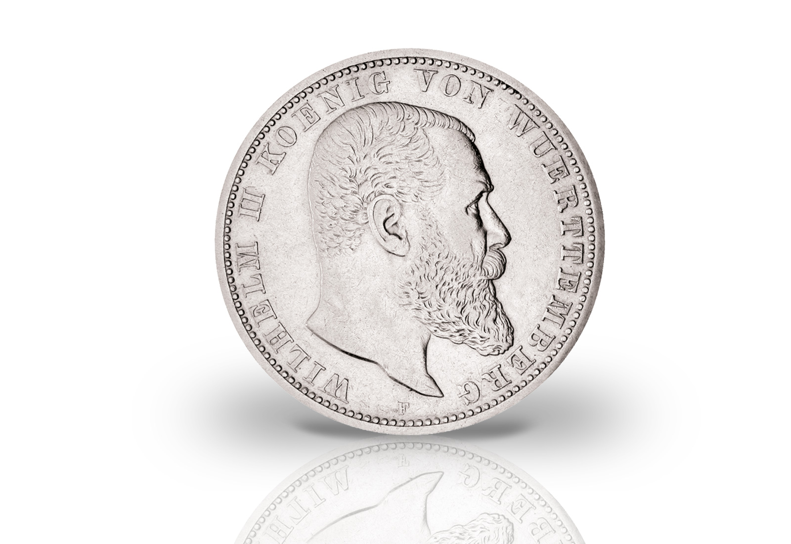 5 Mark 1892-1913 Deutsches Kaiserreich Württemberg König Wilhelm II. Jaeger-Nr. 176