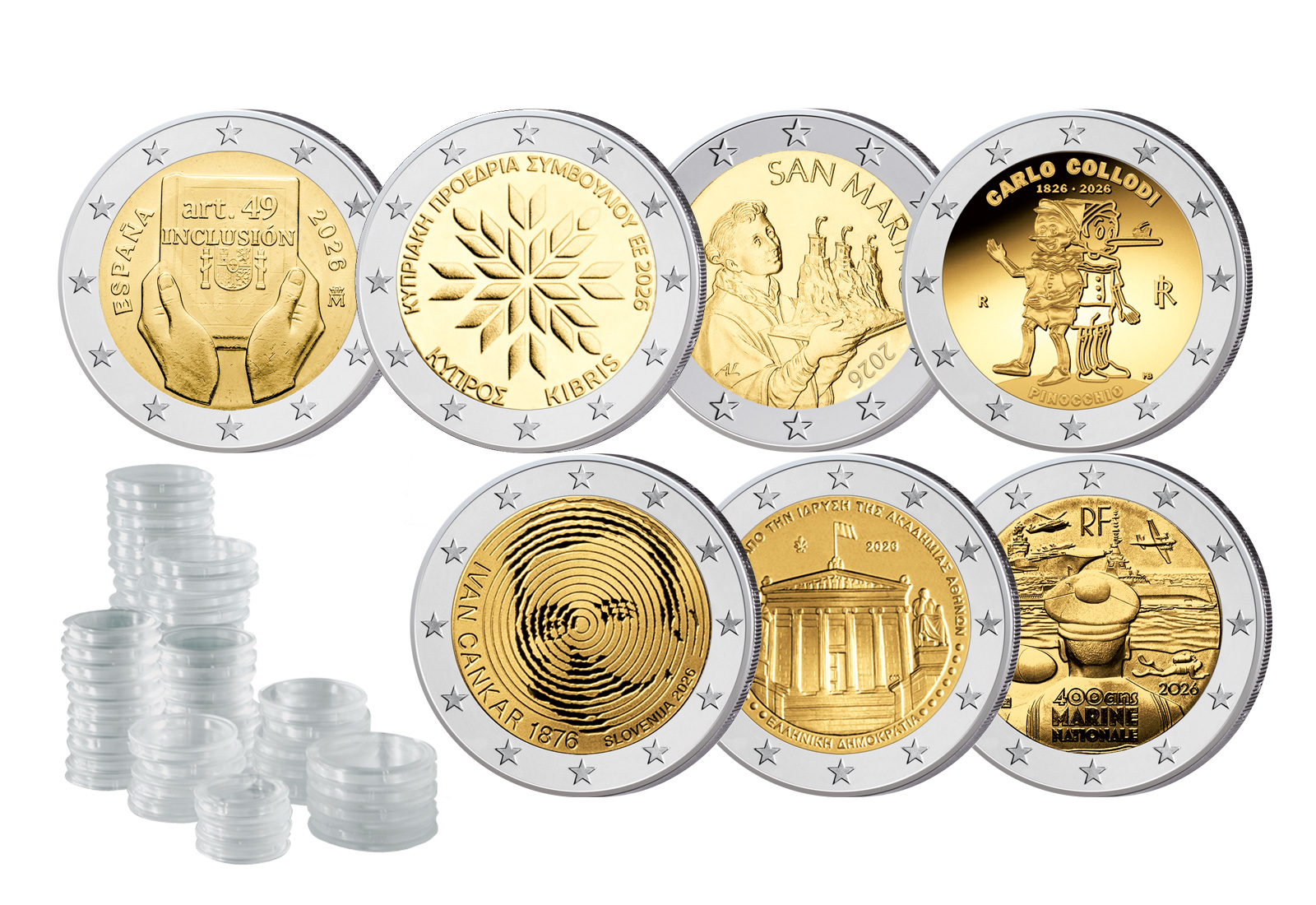 2 Euro Mittelmeer-Sparset 2026 inkl. 50 Kapseln