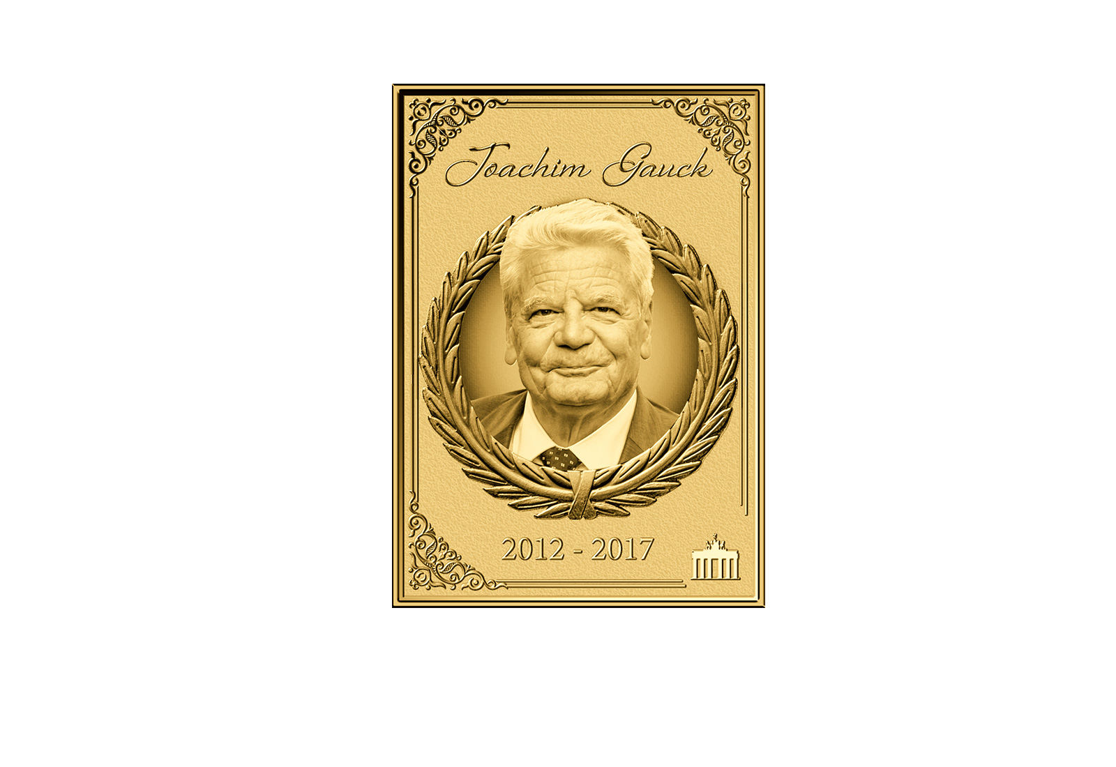 Goldmünzbarren Bundespräsident Joachim Gauck 999/1000 Gold