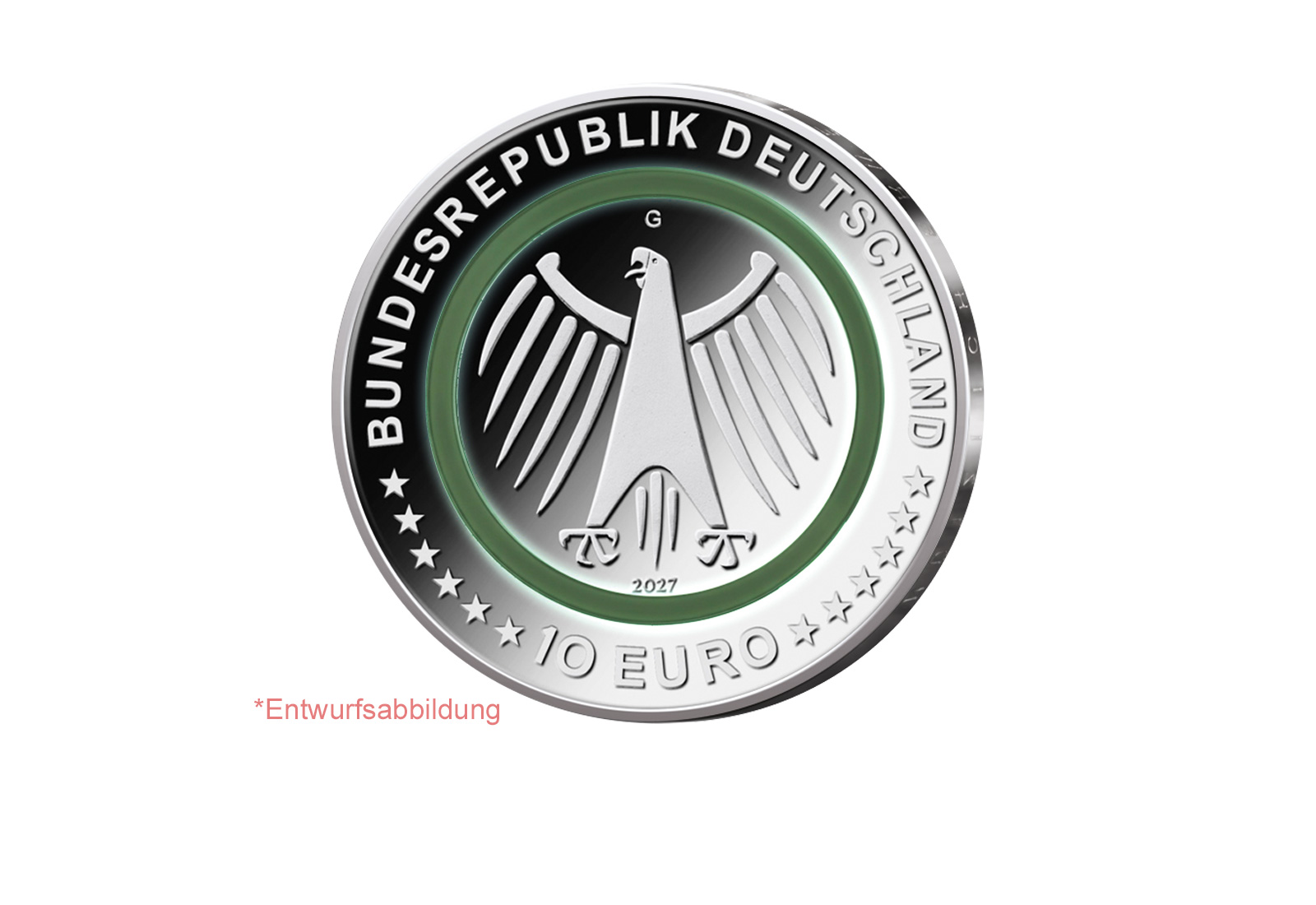 10 Euro 2027 Deutschland Bundeswehr - Im Dienste der Gesellschaft Prägestätte A-J PP