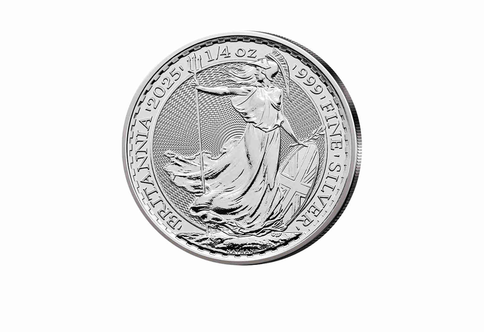 Britannia 1/4 oz 2025 Silbermünze 50 Pence Großbritannien