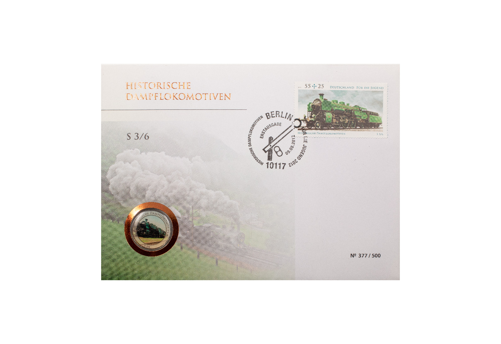 Eisenbahn Numisbrief Dampflokomotive S 3/6